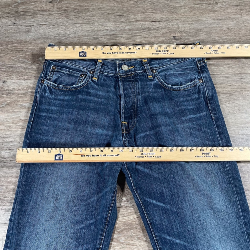 Hollister Men's Jeans Low Rise Bootcut Denim Casual Button Fly 34x32 Blue - Picture 6 of 11